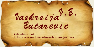 Vaskrsija Butarević vizit kartica